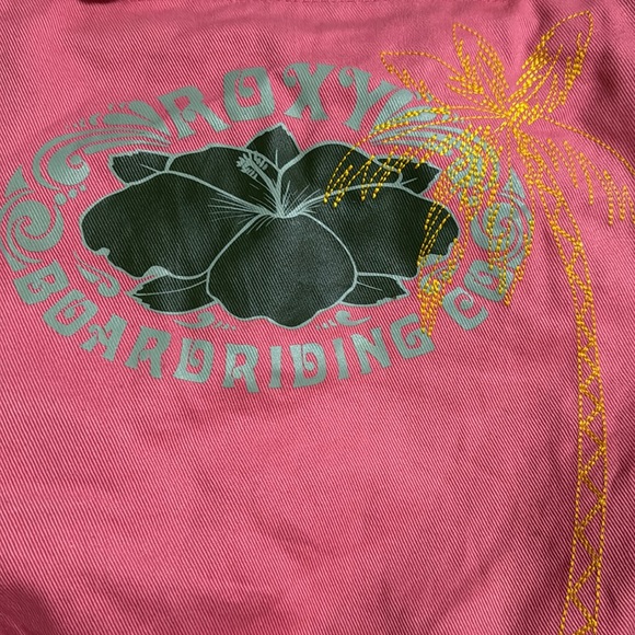 Roxy Canvas Tote Thick Rope Handles Embroidered Palm Tree-12x12x3” - Picture 3 of 10